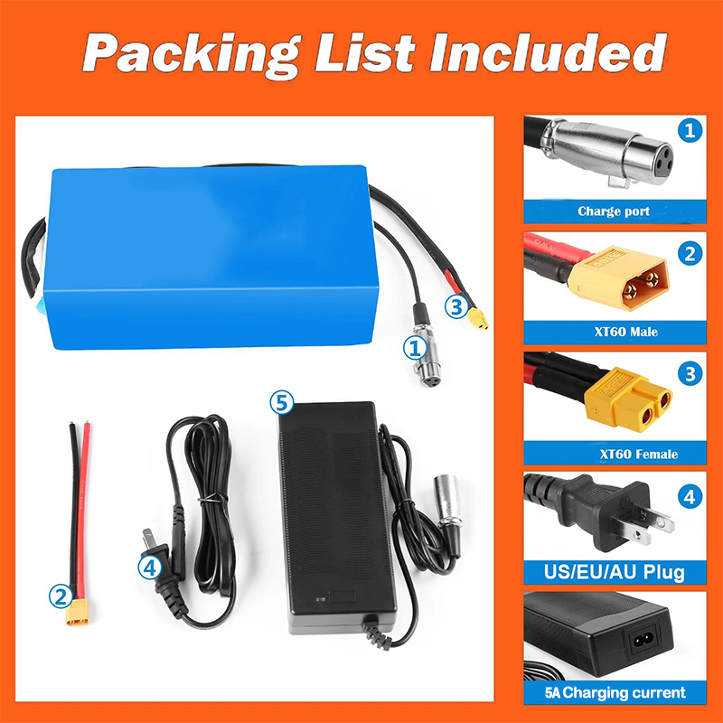 60V 30Ah 21700 Battery Pack - Литиевая аккумуляторная батарея 48В 52В 60В