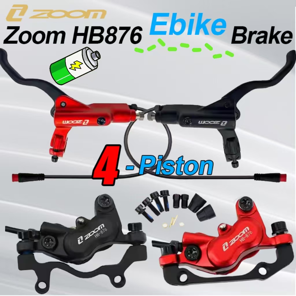 Zoom Hydraulic Brake 4 Piston E-Scooter - ZOOM HB-876E электронный велосипед 4-поршневой комплект