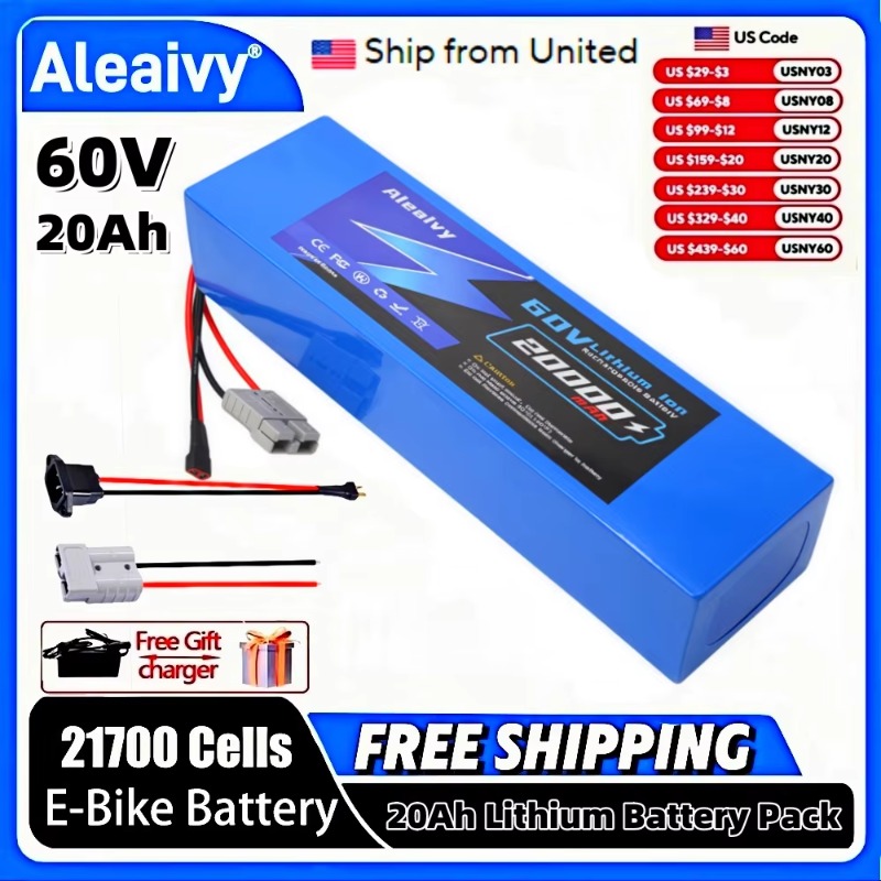 60V 30Ah 21700 Battery Pack - Аккумуляторный блок Aleaivy 60В 20Ач 30Ач
