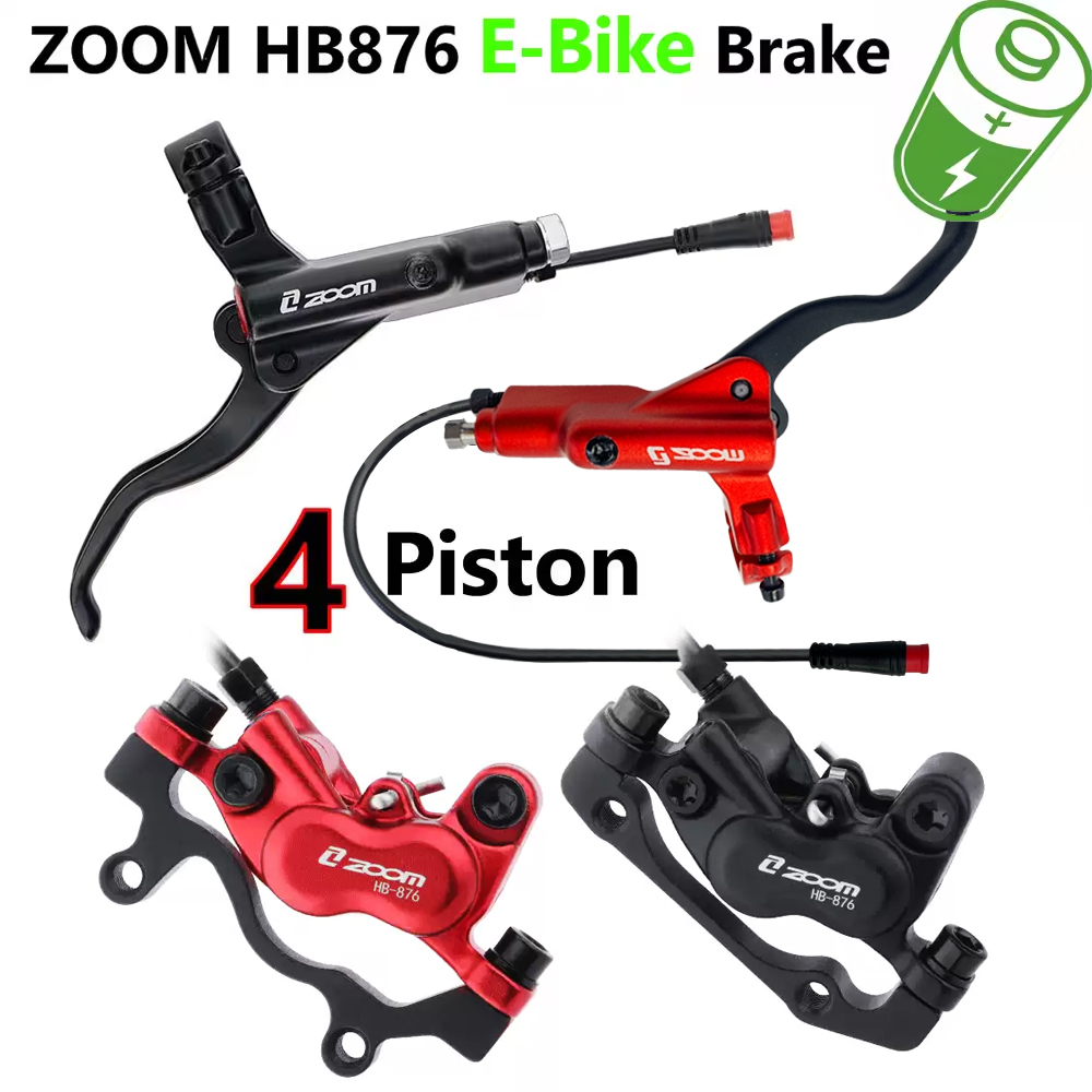 Zoom Hydraulic Brake 4 Piston E-Scooter - ZOOM HB-876E Электрический велосипед 4-поршневой комплект