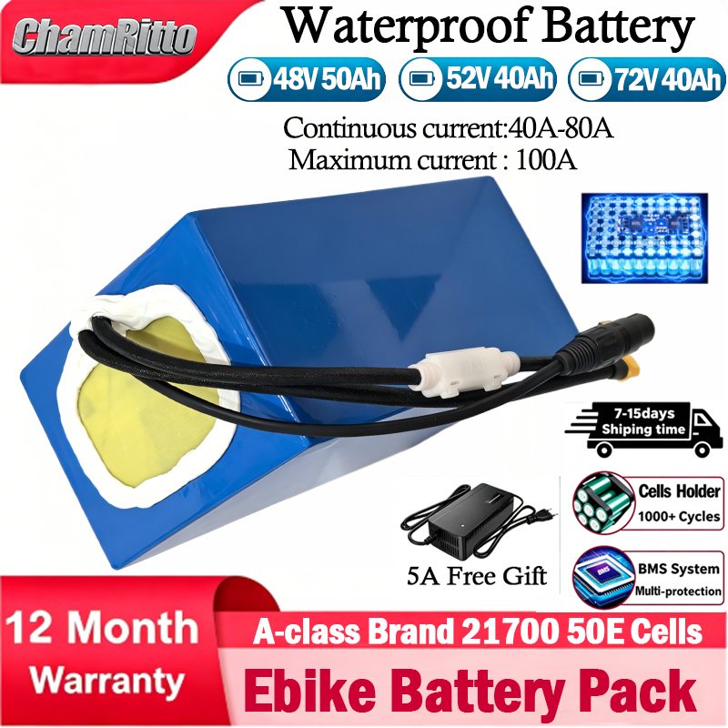 60V 30Ah 21700 Battery Pack - Литиевая аккумуляторная батарея 21700 для электровелосипедов