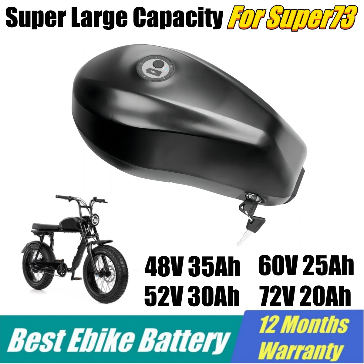Сменный аккумулятор Super73 Eb – обзор и цена 60V 30Ah 21700 Battery Pack