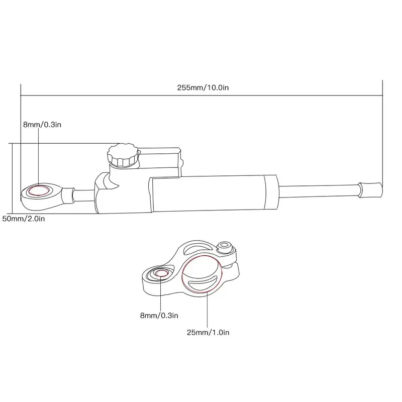 Для мотоциклов Honda CB900F Ho – обзор и цена Steering Damper Stabilizer Kit Cnc
