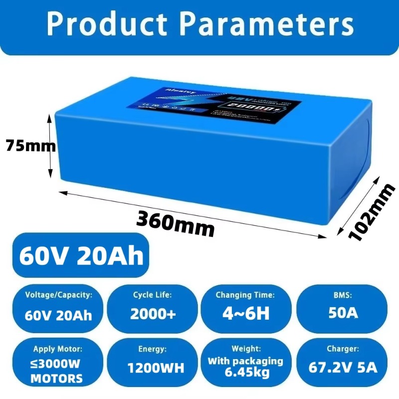 Аккумуляторный блок Aleaivy 60 – обзор и цена 60V 30Ah 21700 Battery Pack