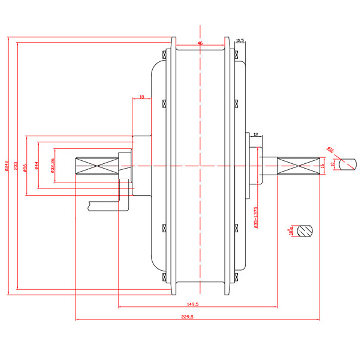 1,85X19 60 В 72 В 3000 Вт 5000 – обзор и цена 60V 5000W Brushless Hub Motor