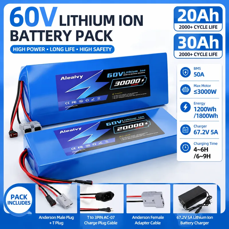 Аккумуляторный блок Aleaivy 60 – обзор и цена 60V 30Ah 21700 Battery Pack
