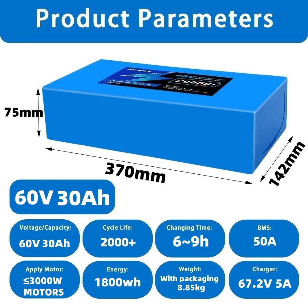 Аккумулятор Aleaivy 60В 20Ач 3 – обзор и цена 60V 30Ah 21700 Battery Pack