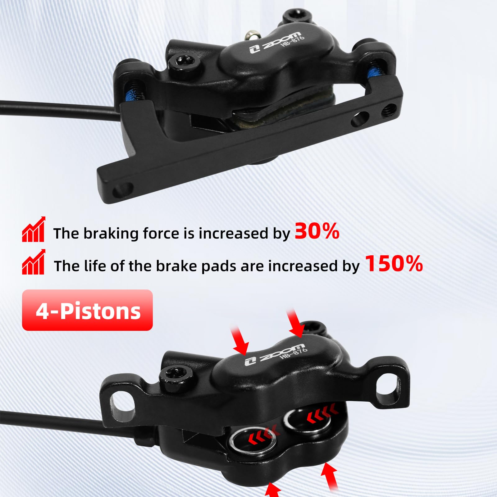 Комплект гидравлических дисков – обзор и цена Zoom Hydraulic Brake 4 Piston E-Scooter